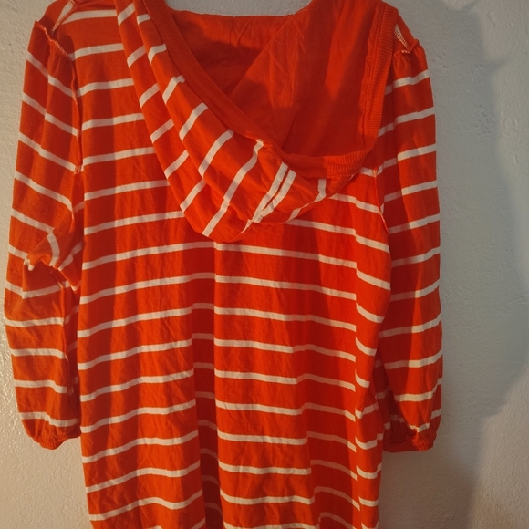 NAUTICAL BOLD STRIPES  hoodie 3/4 sleeve minimalist athleisure, oversize stripes - Picture 9 of 12